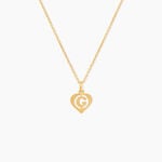 Pendentif Eudocie Coeur Lettre Or Jaune - Pendentifs Famille | Histoire d&rsquo;Or