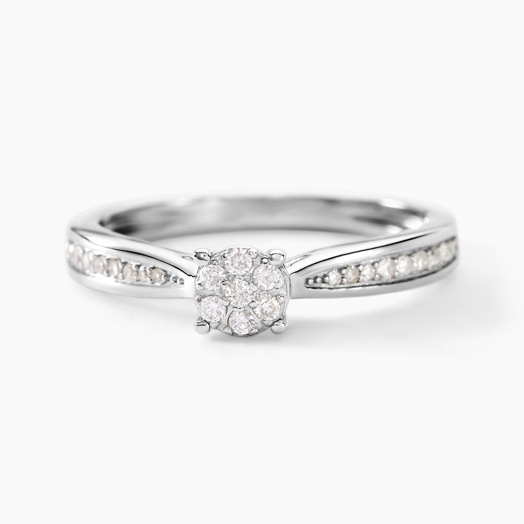 Bague Celia Or Blanc Diamant - Bagues solitaires Femme | Histoire d&rsquo;Or