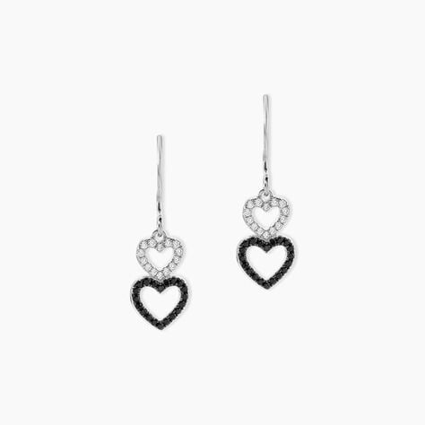 Boucles D'oreilles Pendantes Lio Argent Blanc Oxyde De Zirconium - Boucles d'oreilles fantaisie Femme | Histoire d&rsquo;Or