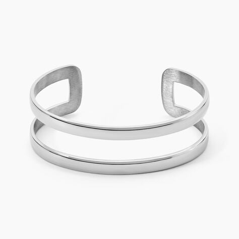 Bracelet Manchette Lisie Acier Blanc - Bracelets manchettes Femme | Histoire d&rsquo;Or