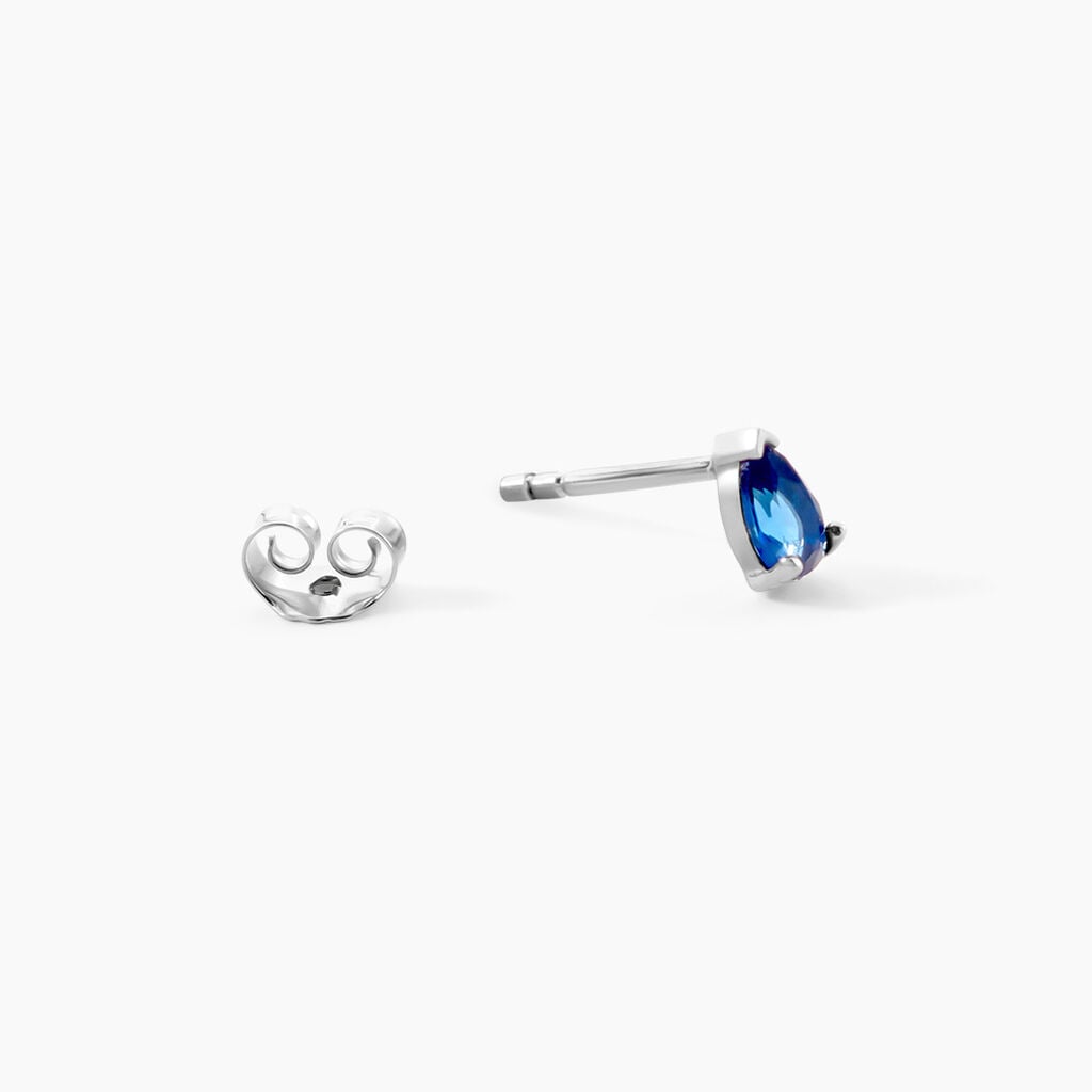 Boucles D'Oreilles Puces Ma&euml;llys Argent Blanc Oxyde De Zirconium - Boucles d'oreilles fantaisie Femme | Histoire d&rsquo;Or