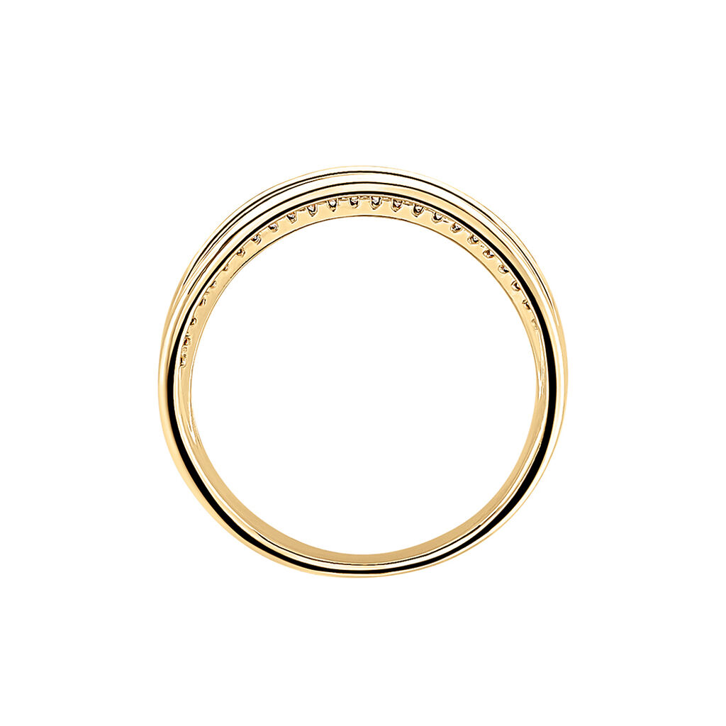 Bague Adelicia Plaqu&eacute; Or Jaune Oxyde De Zirconium - Bagues avec pierre Femme | Histoire d&rsquo;Or