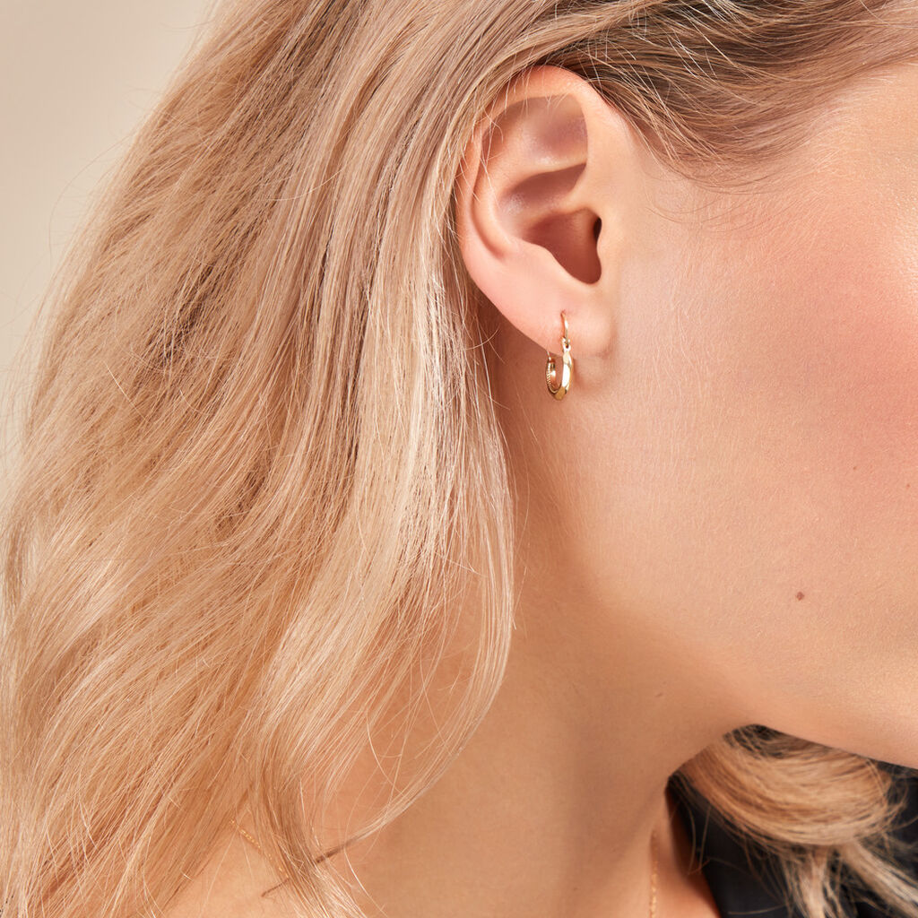 Créoles Kayleah Or Jaune - Boucles d'oreilles créoles Femme | Histoire d’Or