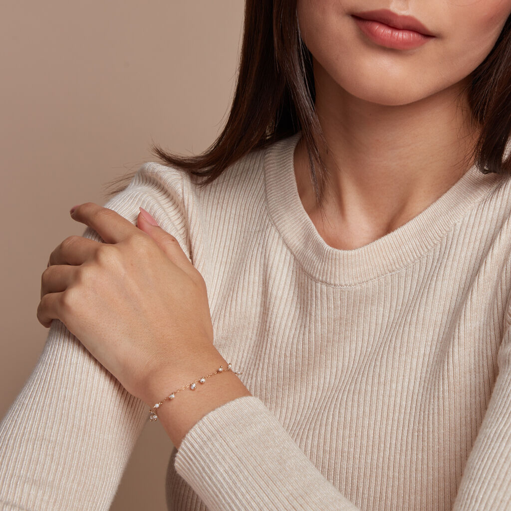 Bracelet Identitée Jazmin Or Jaune Perle De Culture - Bracelets Femme | Histoire d’Or