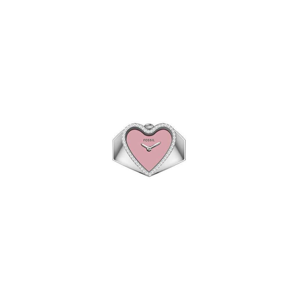 Montre Fossil Heart Watch Ring Rose - Montres Femme | Histoire d’Or