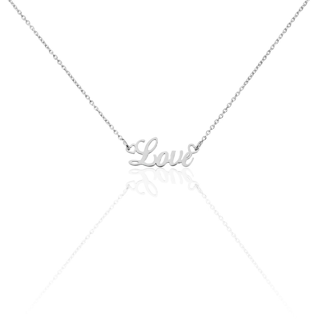 Collier Yuki Argent Blanc
