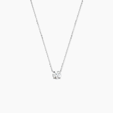 Collier Collection Aphrodite Or Blanc Diamant Synthetique - Colliers Femme | Histoire d’Or