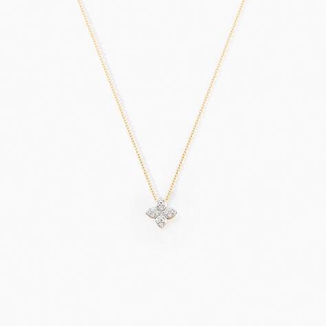 Collier Eclosion Precieuse Or Jaune Oxyde De Zirconium - Colliers Femme | Histoire d’Or