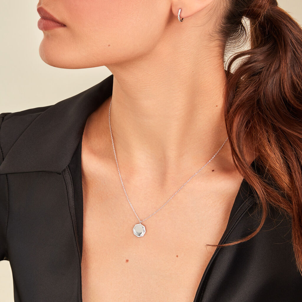 Collier Meralie Argent Blanc - Colliers fantaisie Femme | Histoire d’Or