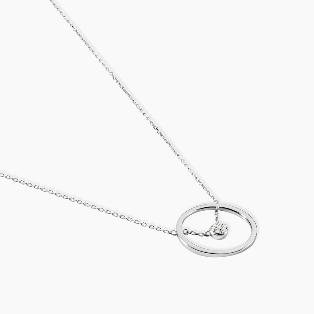 Collier Natalane Or Blanc Diamant - Colliers Femme | Histoire d&rsquo;Or