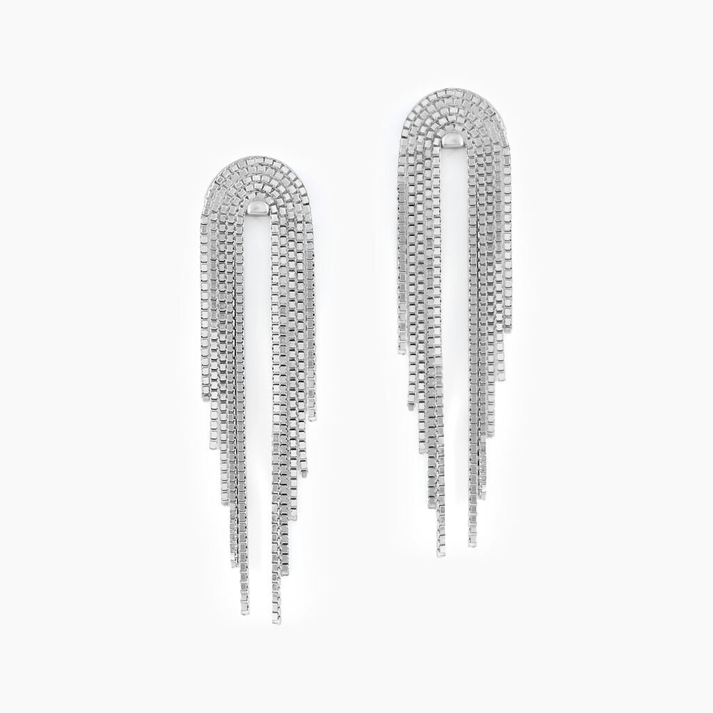 Boucles D'oreilles Pendantes Jakarta Argent Blanc - Boucles d'oreilles pendantes Femme | Histoire d’Or