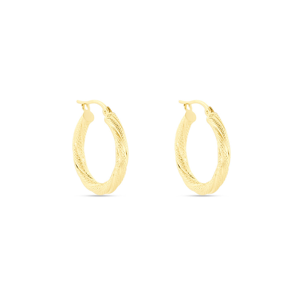 Créoles Clematis Or Jaune - Boucles d'oreilles créoles Femme | Histoire d’Or