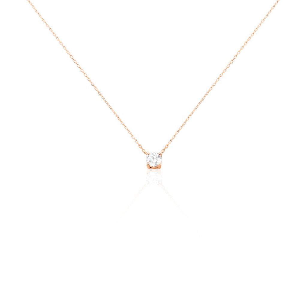 Collier Colby Or Rose Oxyde De Zirconium - Colliers Femme | Histoire d’Or