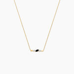 Collier Pr&eacute;cieux P&eacute;tales Or Jaune Saphir Et Diamants - Colliers Femme | Histoire d&rsquo;Or