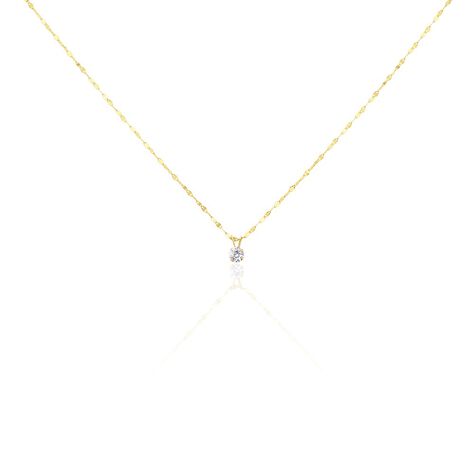Collier Or Jaune Luminae Oxyde De Zirconium - Colliers Femme | Histoire d’Or