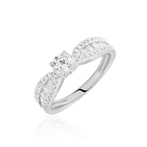 Bague Solitaire Stockholm Or Blanc Diamant Synthetique - Bagues solitaires Femme | Histoire d’Or