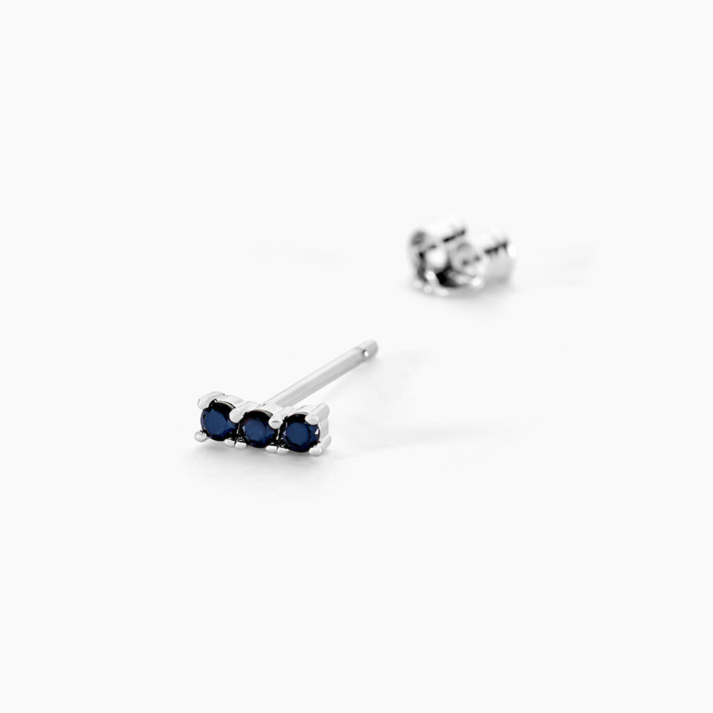 Boucles D'oreilles Puces Mai-ly Argent Blanc Oxyde De Zirconium - Boucles d'oreilles fantaisie Femme | Histoire d&rsquo;Or