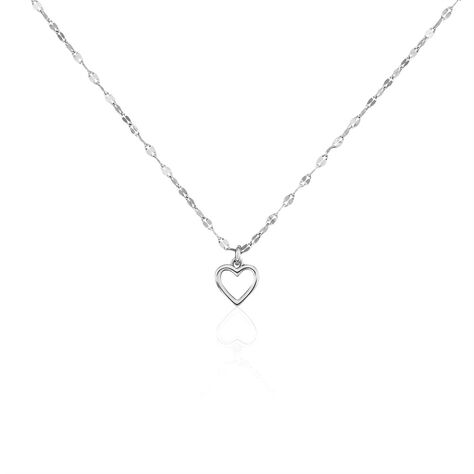 Collier Argent Blanc Hariane - Colliers Coeur Femme | Histoire d’Or