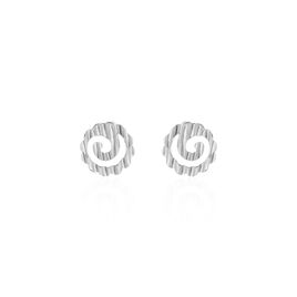 Boucles D'oreilles Puces Selima Argent Blanc - Boucles d'oreilles fantaisie Femme | Histoire d’Or
