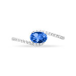 Bague Loriane Or Blanc Saphir Et Diamant - Bagues solitaires Femme | Histoire d&rsquo;Or