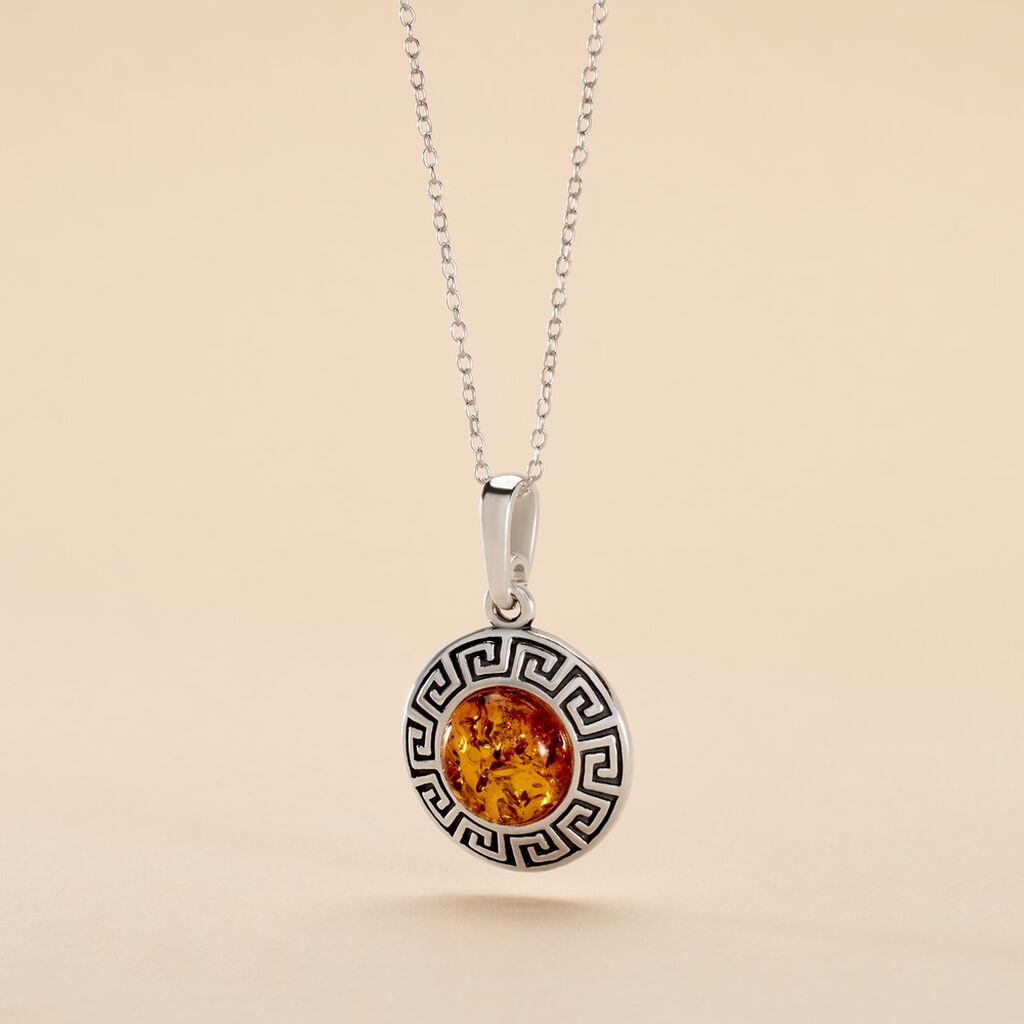 Collier Argent Blanc Vieilli Adar Ambre - Colliers fantaisie Femme | Histoire d’Or