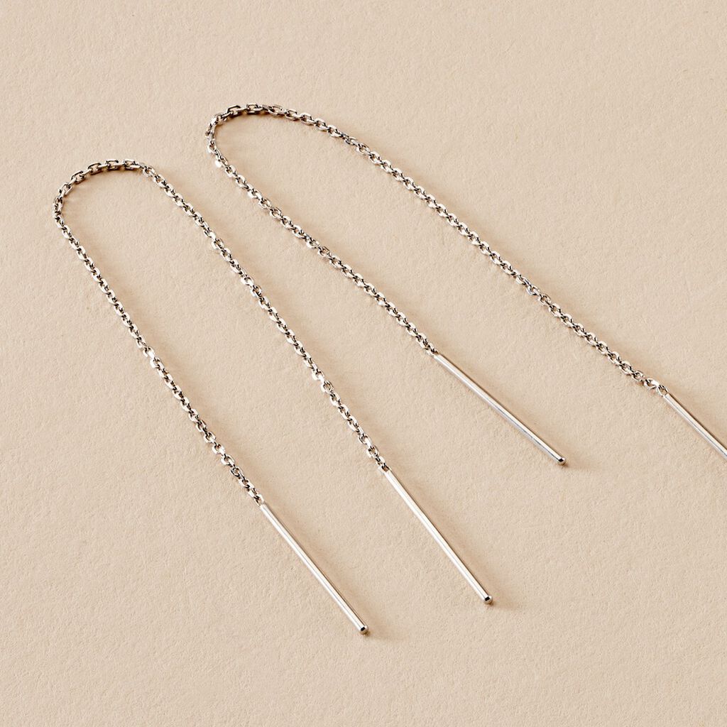Boucles D'oreilles Pendantes Java Argent Blanc - Boucles d'oreilles fantaisie Femme | Histoire d’Or