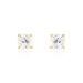 Boucles D'oreilles Puces Doreen Carre Or Jaune Oxyde De Zirconium - Clous d'oreilles Femme | Histoire d’Or