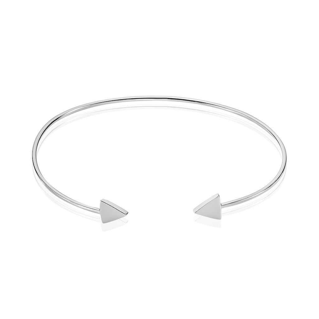 Bracelet Jonc Trilia Argent Blanc - Bracelets joncs Femme | Histoire d&rsquo;Or