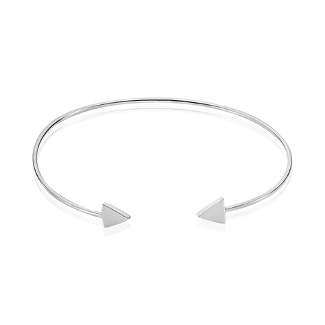 Bracelet Jonc Trilia Argent Blanc - Bracelets joncs Femme | Histoire d&rsquo;Or