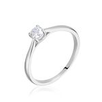 Bague Solitaire Or Blanc Aphrodite Diamant - Bagues solitaires Femme | Histoire d&rsquo;Or