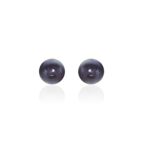 Boucles D'oreilles Puces Micaelle Teintees Or Jaune Perle De Culture - Clous d'oreilles Femme | Histoire d&rsquo;Or