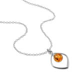 Collier Iva Argent Blanc Ambre - Colliers fantaisie Femme | Histoire d&rsquo;Or