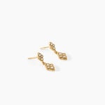 Boucles D'Oreilles Pendantes Dainty Plaqu&eacute; Or Jaune Oxyde De Zirconium - Boucles d'oreilles fantaisie Femme | Histoire d&rsquo;Or