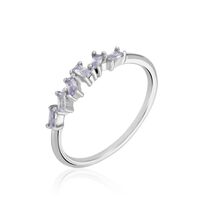 Bague Adonia Argent Blanc Oxyde De Zirconium Bleu