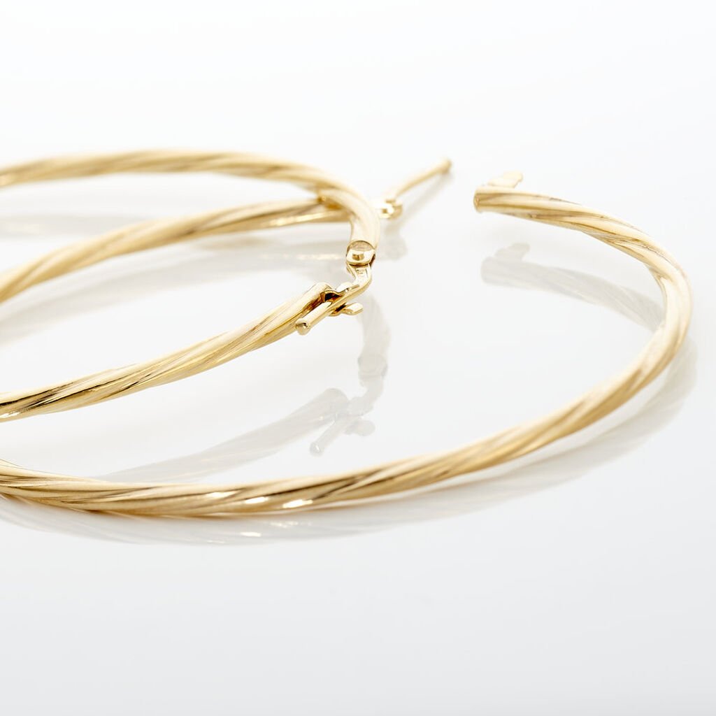 Créoles Youri Or Jaune - Boucles d'oreilles créoles Femme | Histoire d’Or