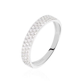 Bague Lison Or Blanc Oxyde De Zirconium - Bagues avec pierre Femme | Histoire d’Or
