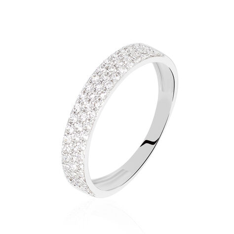 Bague Lison Or Blanc Oxyde De Zirconium - Bagues avec pierre Femme | Histoire d’Or