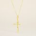 Pendentif Damian Croix Or Jaune - Pendentifs Baptême Famille | Histoire d’Or