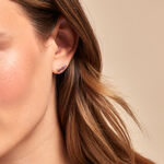 Boucles D'oreilles Puces Tiara Or Jaune Am&eacute;thyste Oxyde De Zirconium - Clous d'oreilles Femme | Histoire d&rsquo;Or