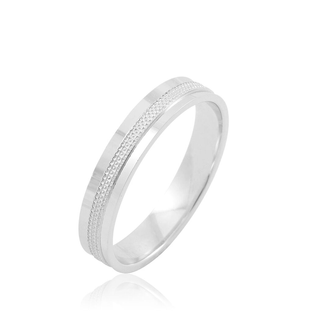 Alliance Eole Fantaisie Ruban Plat Or Blanc - Alliances Famille | Histoire d&rsquo;Or