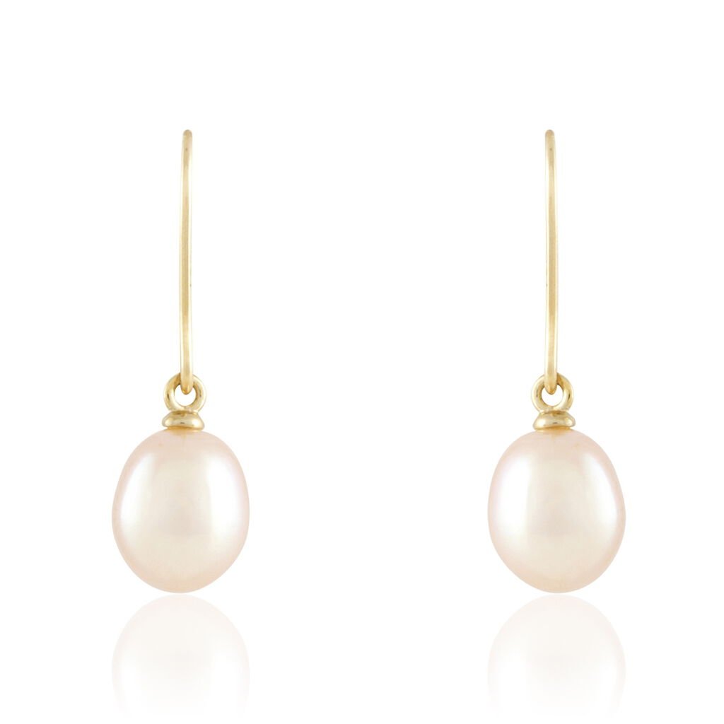Boucles D'oreilles Pendantes Baroque Or Jaune Perle De Culture - Boucles d'oreilles pendantes Femme | Histoire d’Or
