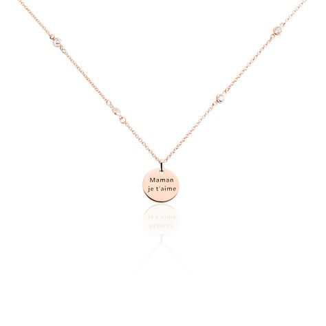 Collier Moa Argent Rose Oxyde De Zirconium - Colliers fantaisie Femme | Histoire d&rsquo;Or