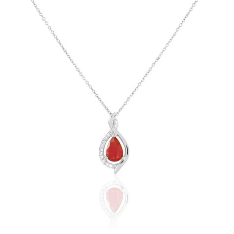 Collier Angelika Or Blanc Rubis Et Diamant - Colliers Femme | Histoire d’Or