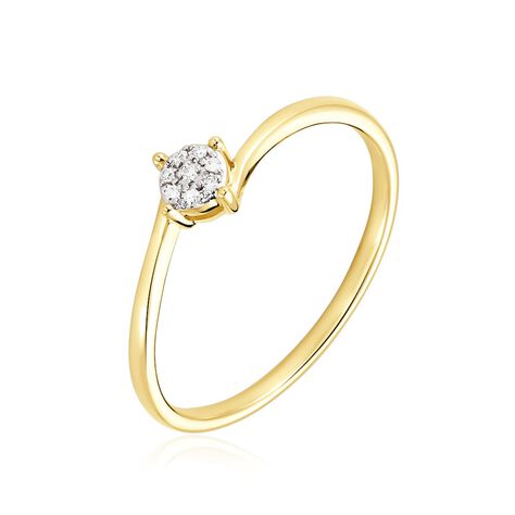 Bague Lysia Or Jaune Diamant - Bagues avec pierre Femme | Histoire d&rsquo;Or