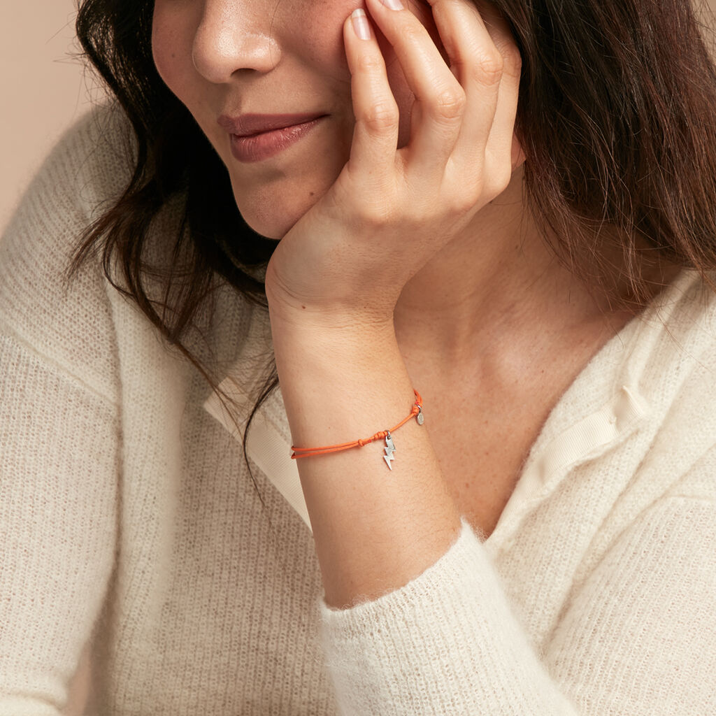 Bracelet Manarola Argent Blanc - Bracelets cordon Femme | Histoire d’Or