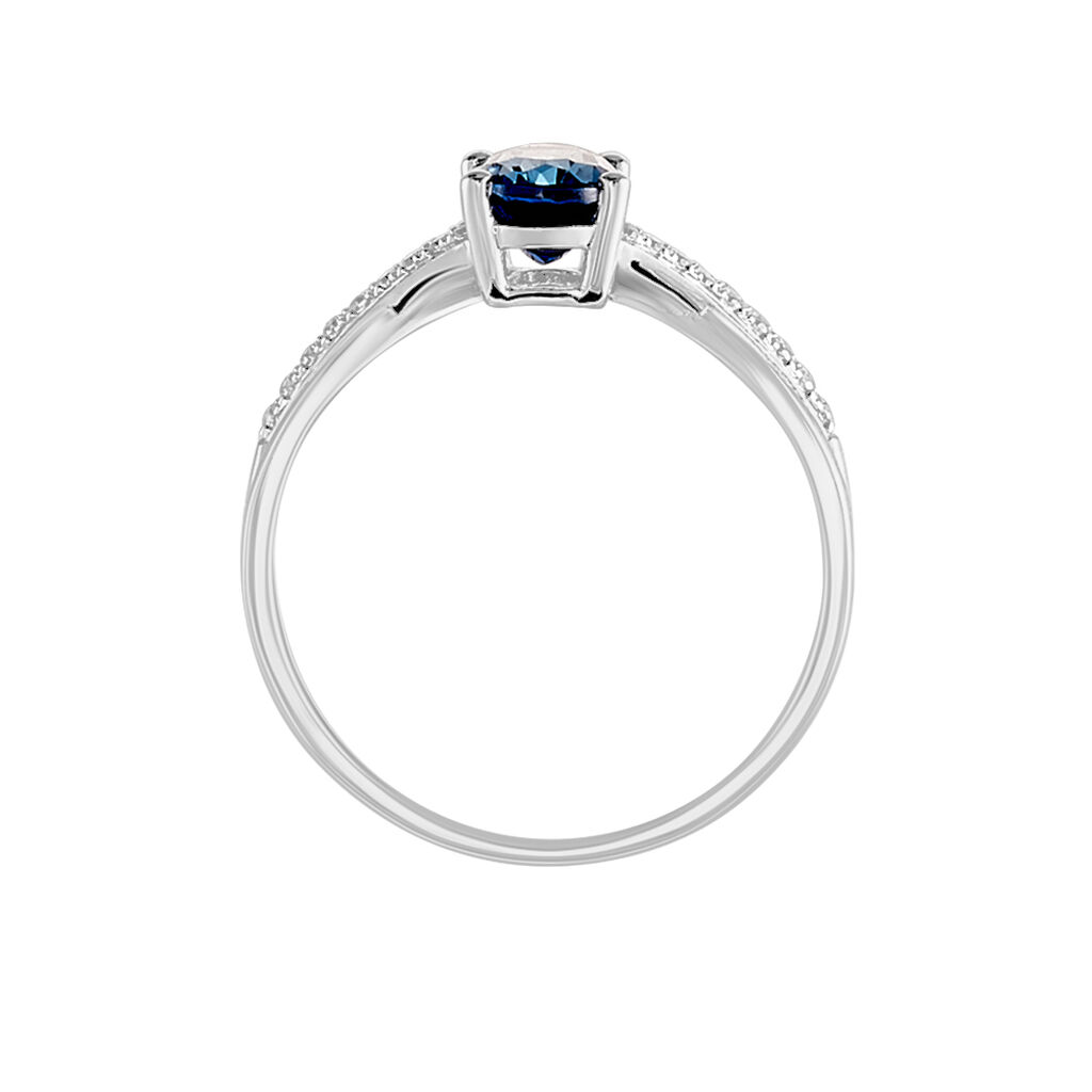 Bague Haissa Or Blanc Topaze Et Oxyde De Zirconium - Bagues solitaires Femme | Histoire d’Or