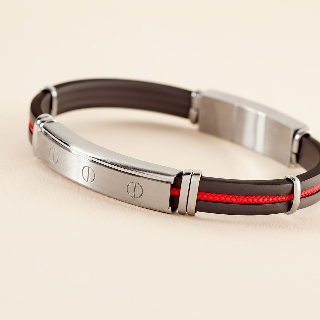 Bracelet Jourdan Magnus Caoutchouc Bleu - Bracelets cordon Homme | Histoire d’Or