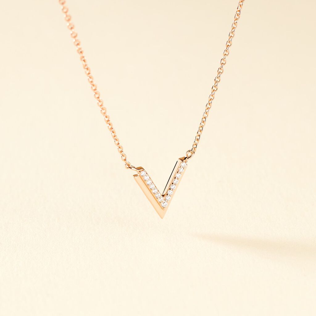 Collier Nollia Argent Rose Oxyde De Zirconium - Colliers fantaisie Femme | Histoire d&rsquo;Or