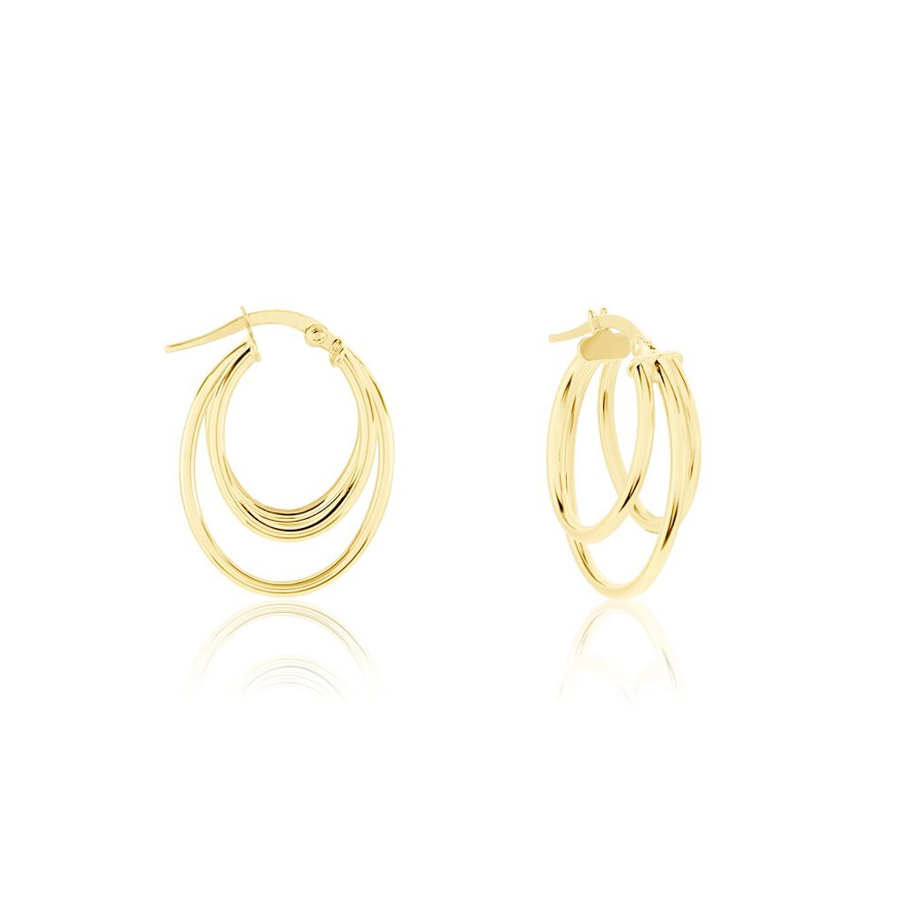 Créoles Trish Or Jaune - Boucles d'oreilles créoles Femme | Histoire d’Or
