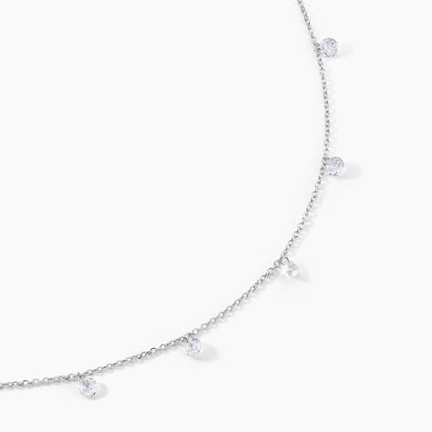 Collier Argent Collie Argent Blanc Oxyde - Colliers fantaisie Femme | Histoire d&rsquo;Or